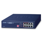 PLANET GSD-804P network switch Unmanaged Gigabit Ethernet (10/100/1000) Power over Ethernet (PoE) 1U Blue