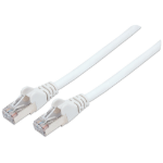 Intellinet Network Patch Cable, Cat6, 0.5m, White, Copper, S/FTP, LSOH / LSZH, PVC, RJ45, Gold Plated Contacts, Snagless, Booted, Lifetime Warranty, Polybag