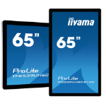 iiyama 65" Open Frame PCAP interactive large format display with 50pt touch capability, IPS panel technology and touch through glass function for landscape, portrait or face up use