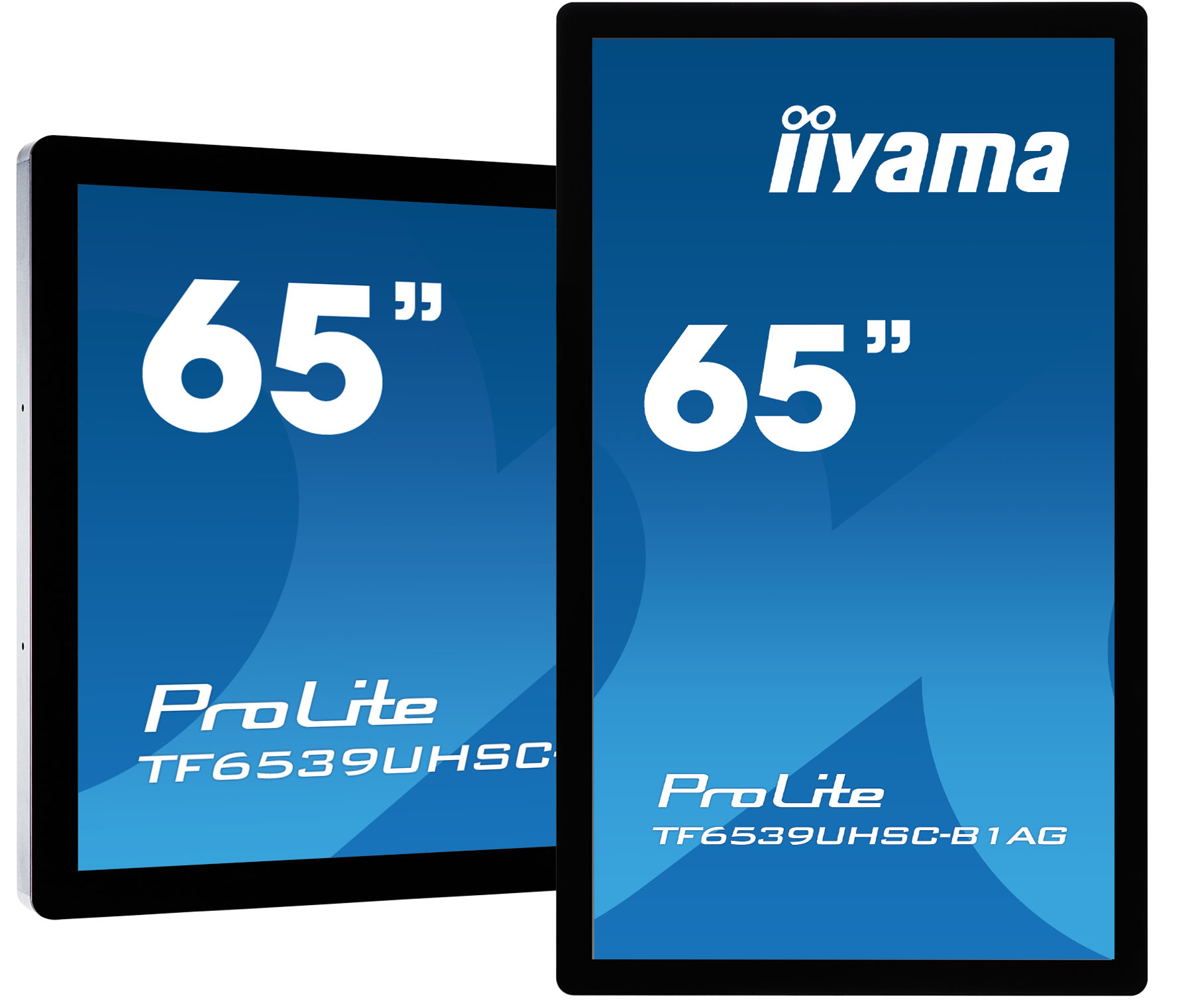 iiyama 65" Open Frame PCAP interactive large format display with 50pt touch capability, IPS panel technology and touch through glass function for landscape, portrait or face up use
