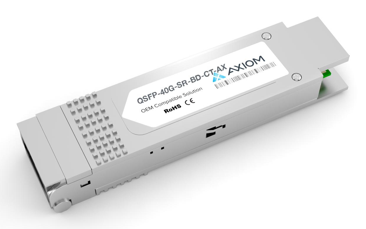 Axiom QSFP-40G-SR-BD-CT-AX Compatible 40G QSFP+ 150 m Transceiver Axiom QSFP-40G-SR-BD-CT-AX Compatible 40G QSFP+ 150 m Transceiver