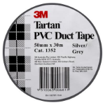 3M TARTAN DUCT TAPE PVC 50MM X 30M SILVER/GREY