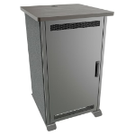 Middle Atlantic Products Forum Side Cart Rack, 20RU, 27" Deep, Wilsonart Asian Night, Graphite Powdercoat, Charcoal Gray Felt