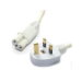 FDL 1M UK MANIS CABLE - UK PLUG TO C15 (HOT) SOCKET - WHITE