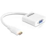 DeLOCK 65348 video cable adapter VGA (D-Sub) HDMI Type C (Mini) White