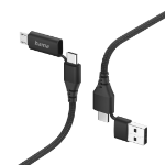 Hama 00201537 USB cable USB 2.0 1.5 m USB A/USB C USB C/Micro-USB B Black