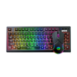 MARVO Scorpion KW516 Wireless TKL Gaming Keyboard and Mouse, 80% TKL Design, 2.4GHz Wireless Connection, RGB Backlight, Anti-ghosting with Optical Sensor Mouse 6 Level Adjustable dpi 800-4800, 7 Buttons