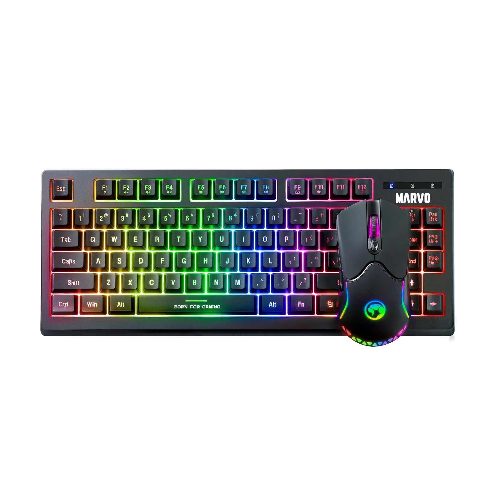 Image of MARVO Scorpion KW516 Wireless TKL Gaming Keyboard and Mouse, 80%...