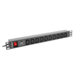 Lanberg PDU-10I-0200-IEC-BK power distribution unit (PDU) 10 AC outlet(s) 1U Black