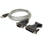 AddOn Networks USB2DB25-6F serial cable Silver 1.8 m USB Type-A D-sub (DB-25)