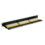 VALUE Cat.6/Class E 19" Patch Panel, 24 Ports, UTP black