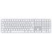 Apple Magic keyboard USB + Bluetooth German Aluminium, White