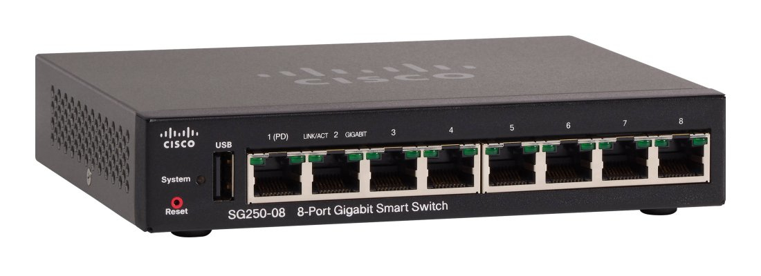 Cisco SG250-08-K9-IN 8-Port Gigabit Network Switch Cisco SG250-08-K9-IN 8-Port Gigabit Network Switch