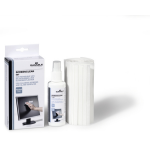 Durable SCREENCLEAN Set LCD/TFT/Plasma Equipment cleansing wet/dry cloths & liquid 125 ml