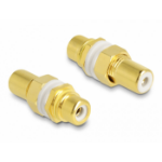 DeLOCK Audio Adapter RCA female to female for installation, white ring