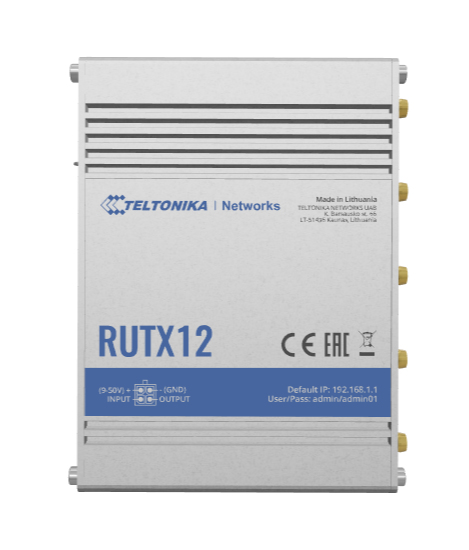 Image of Teltonika RUTX12 wireless router Gigabit Ethernet Dual-band (2.4...
