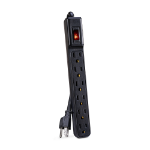 CyberPower 8FT BLACK 6 OUTLET POWER STRIP power extension 94.5" (2.4 m) 6 AC outlet(s) Indoor