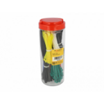 DeLOCK 19356 cable tie Parallel entry cable tie Plastic Black, Blue, Green, Red, White, Yellow 600 pc(s)