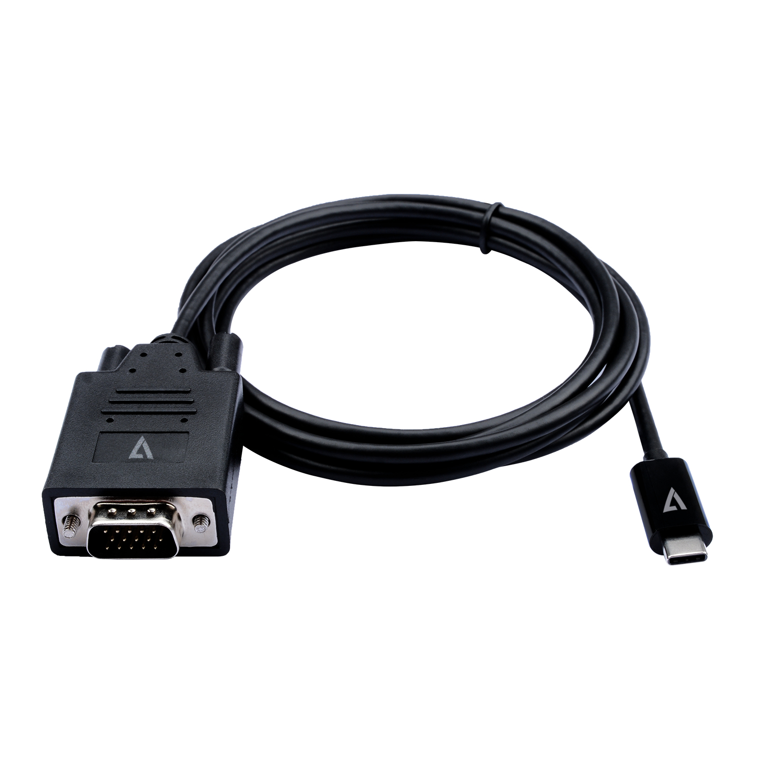 Image of V7 V7UCVGA-2M video cable adapter VGA (D-Sub) USB Type-C Black