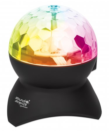 Manhattan Sound Science Disco Light Ball Bluetooth Speaker (Clearance Pricing), FM Radio, Decent Sound Output (3W), 8 hour Playback time, Integrated Controls, Range 10m, microSD card reader, Aux 3.5mm, USB-A charging cable incl, Bluetooth 5.0, 3 Years War