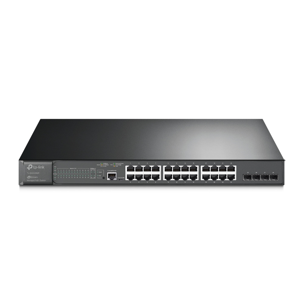 Image of TP-Link JetStream 28-Port Gigabit L2 Managed Switch with 24-Port PoE+