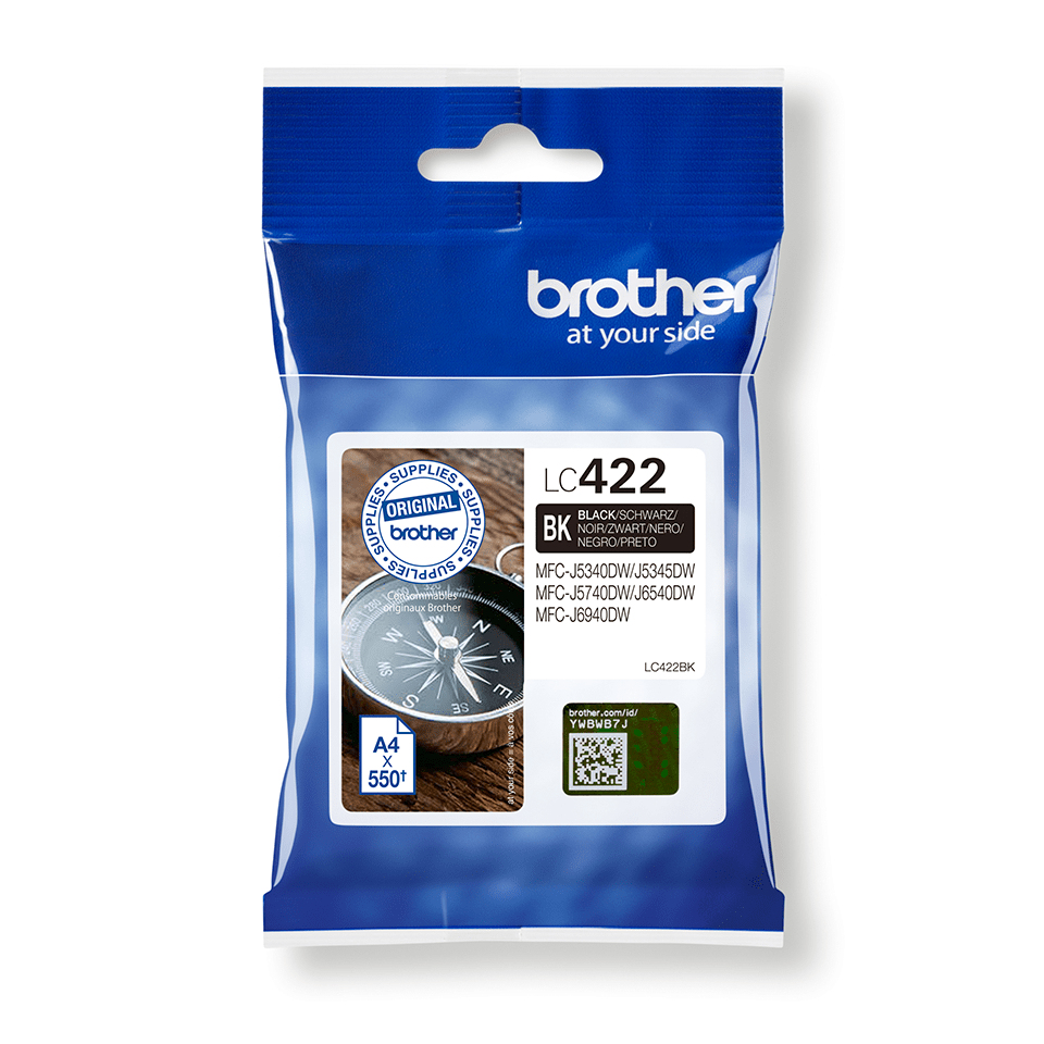 Image of Brother LC-422BK Ink cartridge black, 550 pages for Brother MFC-J 5340