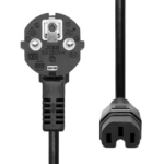 ProXtend Angled Type F (Schuko) to C15 Power Cord Black 0.5m