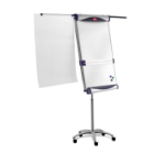 Nobo Impression Pro Mobile Steel Magnetic Whiteboard Easel with Extended Display Arms