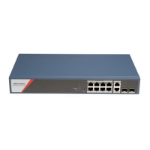 Hikvision DS-3E1512HP-SI-8P2T2F network switch Managed Gigabit Ethernet (10/100/1000) Power over Ethernet (PoE) Blue