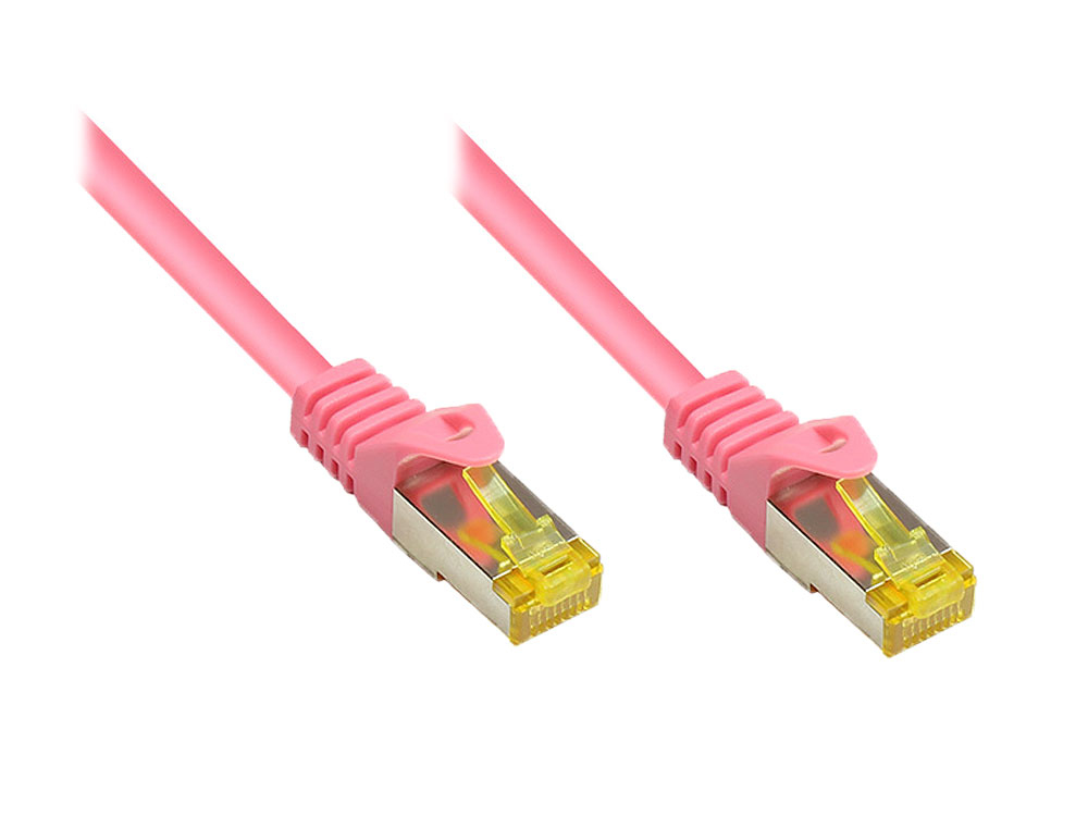 Alcasa 1.5m Cat7 RJ-45 networking cable Magenta S/FTP (S-STP)