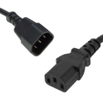 8WARE Power Cable Extension Cord 2m IEC C14 to C13 Male to Female for Monitor to PC or PC/UPS to Device