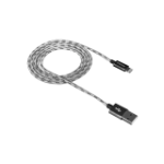 Canyon CNE-CFI3DG lightning cable 1 m Black, Silver