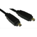 Cables Direct 1m, firewire 4pin 4-p Black