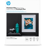 HP Premium Plus Photo Paper, Glossy, 80 lb, 8.5 x 11 in. (216 x 279 mm), 50 sheets