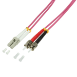 LogiLink 7.5m LC-ST InfiniBand/fibre optic cable Pink