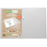 Eco Eco A3 95% Recycled Press Stud Wallets - Pack of 5