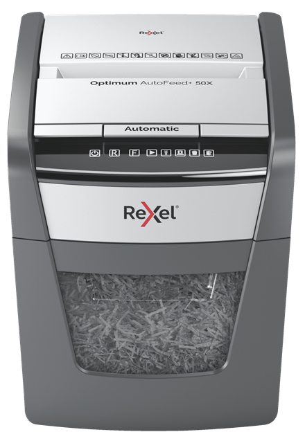 Image of Rexel Optimum AutoFeed+ 50X paper shredder Cross shredding 55 dB...