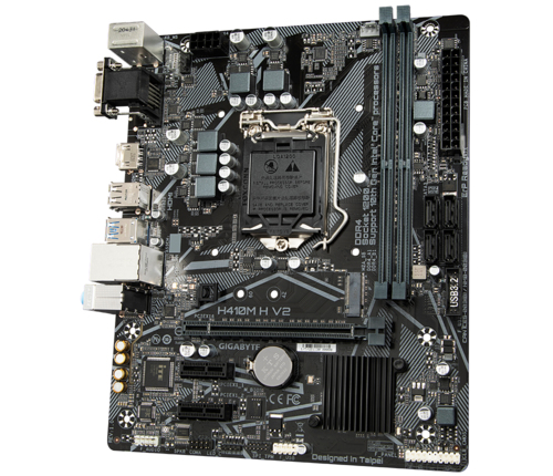Image of Gigabyte H410M H V2 motherboard Intel H410 LGA 1200 (Socket H5)...