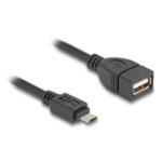 DeLOCK USB 2.0 OTG Cable Type Micro-B male to Type-A female 11 cm