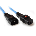 ACT Netsnoer C13 IEC Lock - C14 blauw 3 m, PC963
