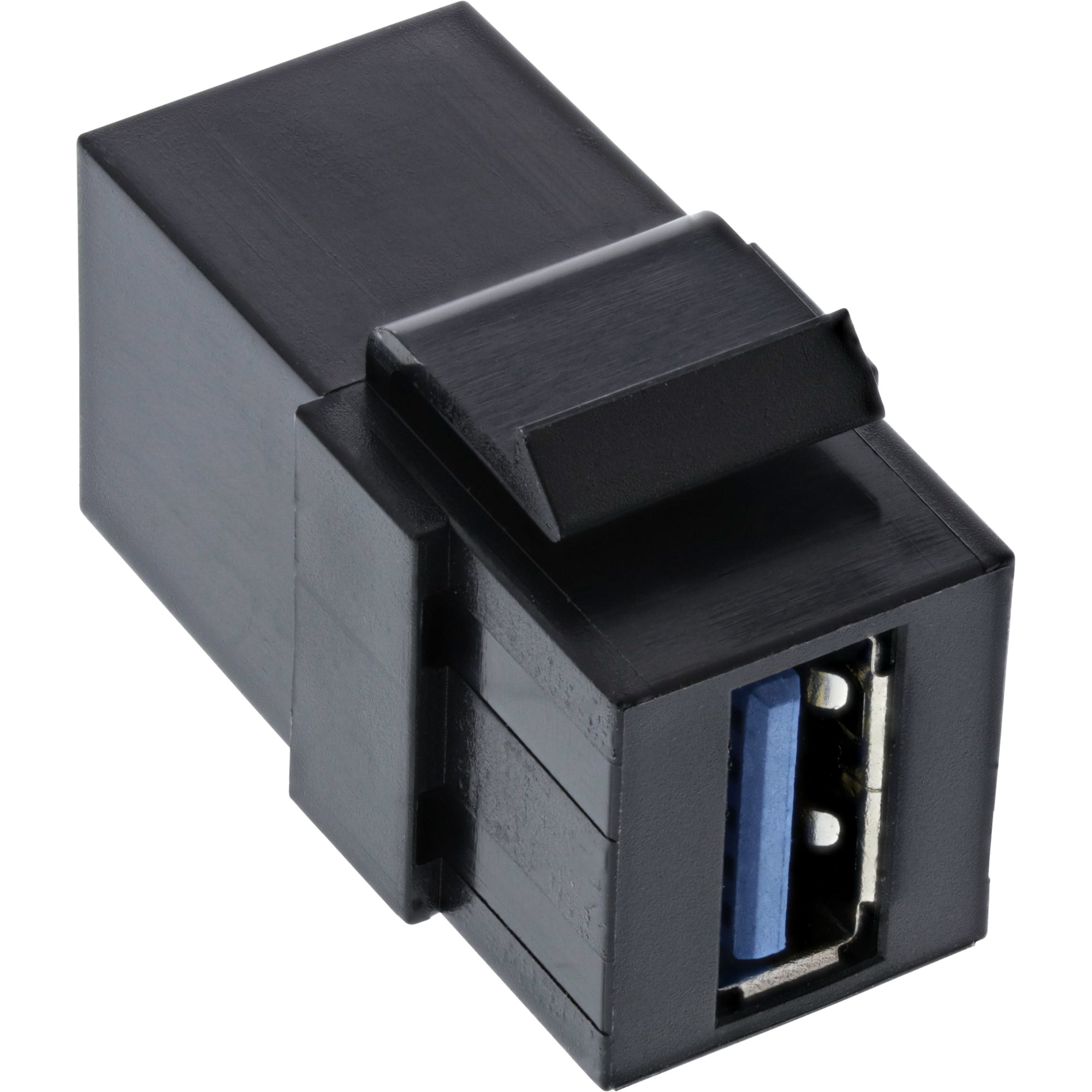 76202K INLINE INC USB 3.1 Keystone Einsatz - USB-A Buchse / Buchse - gewinkelt - schwarz