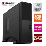 TARGET Small Form Factor - Intel i3 10100 4 Core 8 Thread 3.30GHz (4.30GHz Boost), 8GB Kingston RAM, 250GB Kingston NVMe M.2 - DVDRW, Wi-Fi, FREE Keyboard & Mouse - Small Foot Print for Home or Office Use - Pre-Built PC