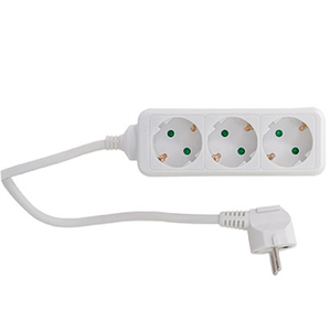Image of REV 0512342555 power extension 1.4 m 3 AC outlet(s) Indoor White