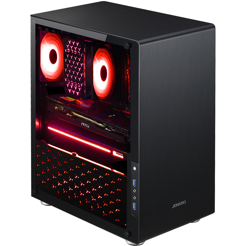 Jonsbo U4 - PC - Black - ATX - ITX - micro ATX - Aluminium - Steel - Tempered glass - Home/Office - 17 cm
