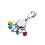 TROIKA Patent Colour Key carabin Multicolour, Silver