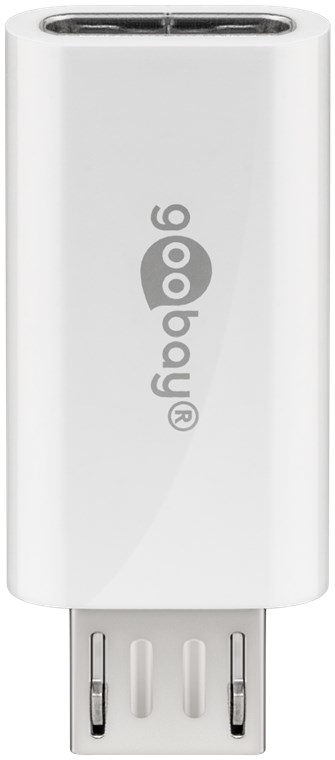 EU Product - Micro-USB till USB-C OTG adapter - White thumbnail