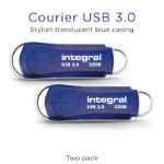 Integral 32GB 3PK USB3.0 DRIVE COURIER BLUE UP TO R-100 W-30 MBS