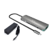 i-tec USB-C Metal Nano Docking Station 4K HDMI LAN with Power Delivery 100W + Universal Charger 100W
