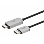 Monoprice 44344 video cable adapter 70.9" (1.8 m) DisplayPort HDMI Black