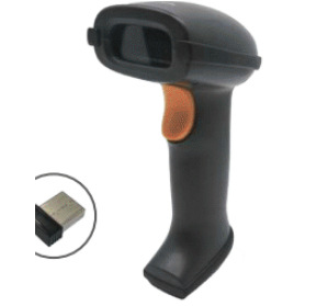 MS838B, 2D SR (standard reader) imager, 2.4G wireless Bluetooth, USB. Comes with scanner (battery integrated),  USB dongle and straight/black USB cable. thumbnail